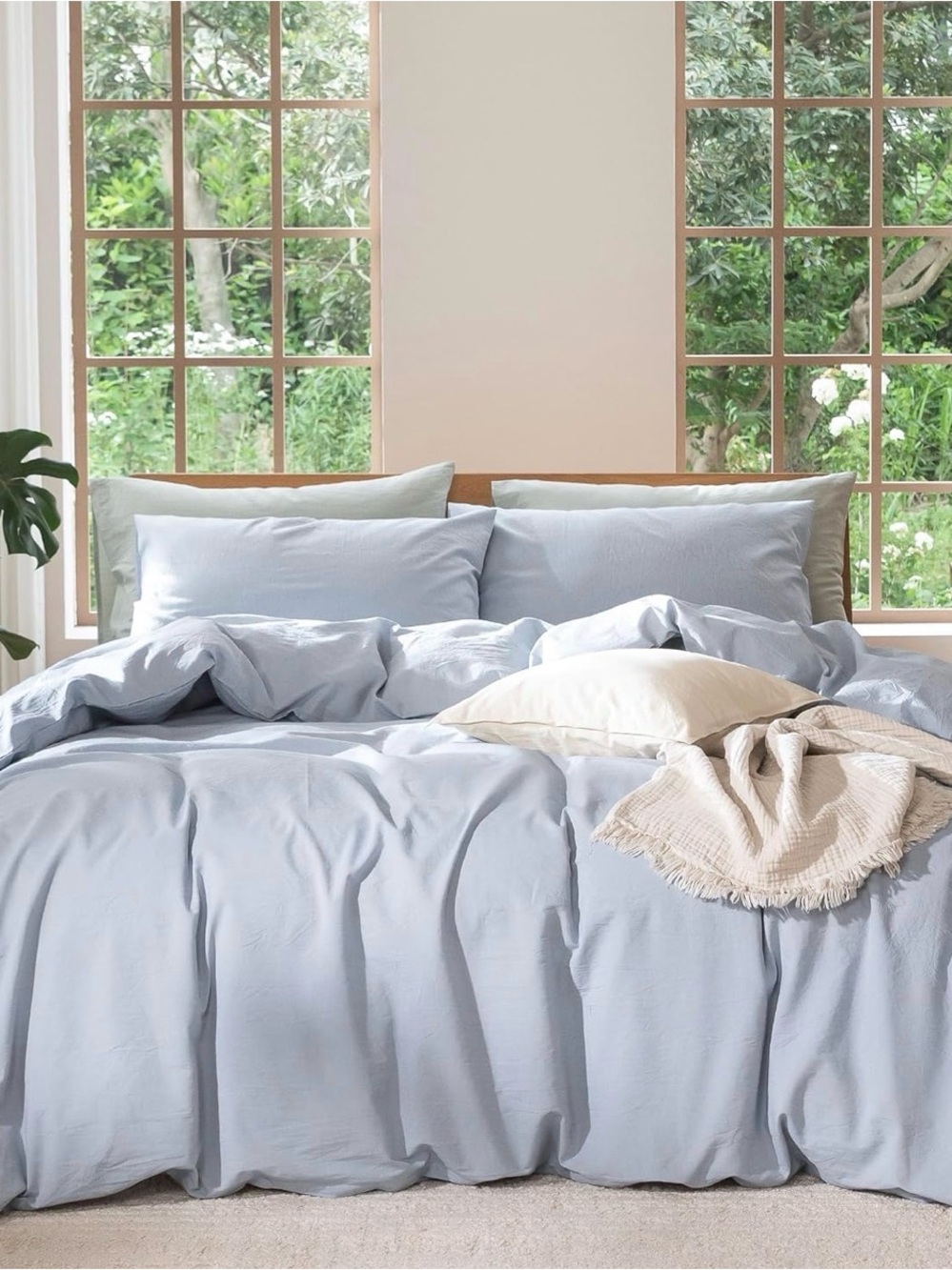 Moomee Cornflower Blue Queen Duvet Cover Set